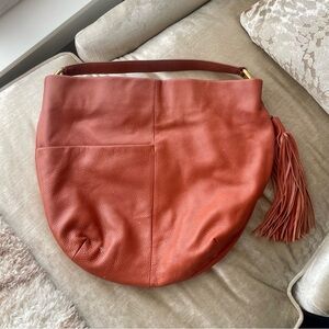 HOBO Large Leather Rust Tote Bag